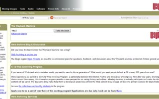 Wayback Machine | Pystyt katsomaan millaisia muut sivut ovat aikoinaan olleet.