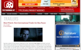 Max Payne valkokankaalle | Ensimmäinen traileri Max Payne elokuvasta