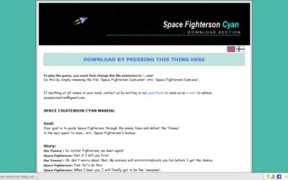 Space Fighterson Cyan | Yksinkertaisen loistava kotitekoinen avaruuspeli ja siihen liittyvä nettisivu..
 -pelin läpäiseminen on jo saatuvutus sinänsä!
©Yousee