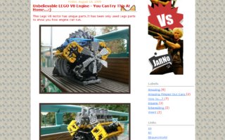 Lego-V8 | Legoista rakennettu toimiva V8-moottori