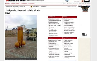 Jättipenis lähenteli. | Suomikuvan maailmanlaajuinen levittäminen - great success!