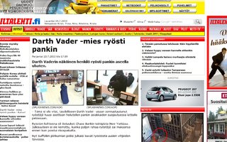 Darth Vader -mies ryösti pankin