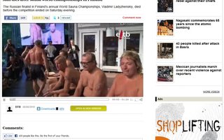 Astetta kovemmat löylyt | Videonpätkää Heinolan saunomisen MM-finaalista, jossa yksi kilpailija menetti henkensä.