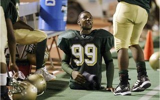 Power of Will | Born without legs, Martin -- a 3-foot-1-inch, 117-pound high school football player