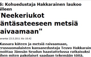 Teuvo Hakkarainen | Neekeriukot metsiä raivaamaan!