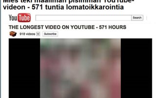 Mies teki maailman pisimmän YouTube-videon - 571 tuntia lomatoikkarointia