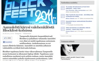 Aamulehti kärysi valehenkilästä Blockfest-kohussa | way to go. 