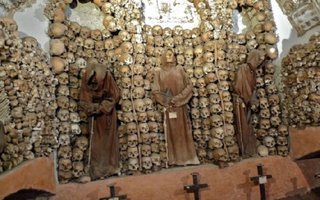 Strange Decoration with Human Bones | There is a creepy crypt under a church in Rome that has two names, Our Lady of the Conception of the Capuchins and Santa Maria della Concezione.