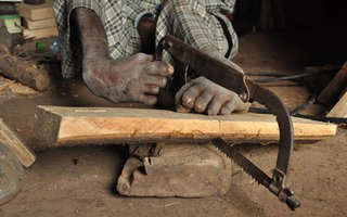 A carpenter with no hands | The phrase “golden hands” is very suitable for a carpenter from the city of Addis Ababa, although he is not the master of his hands. Sintaehu Tishale uses his legs in order to cope with carpentry tools.