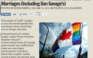 Canadian Gov’t Dissolves Thousands of Same-Sex Marriages | Paskaa huomenta.