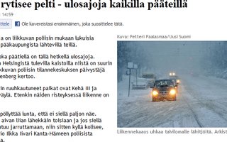 Etelä-Suomessa lumipyryä ja pelti kolisee | Yllättyneitä olivat: ???