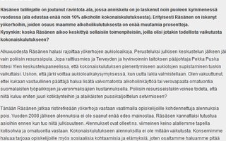 Antti Raunion vastine Päivi Räsäsen uusimpaan alkoholiehdotukseen.