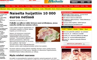 Naiselta huijattiin 10 000 euroa netissä | Apinaa koijataan