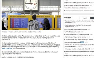 Sveitsin rautatiet syyttää Applea kellonsa kopioimisesta