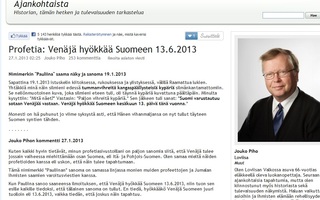 Profetia: Venäjä hyökkää Suomeen 13.6.2013 | Pauliina näki neliönmuotoisen kuvan