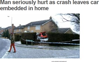 Man seriously hurt as crash leaves car embedded in home | Lapasesta.