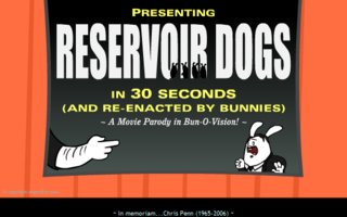 Reservoir Dogs 30 sekunnissa! | Jänisversio Reservoir Dogsista. Täällä on jo vastaava Manaajasta. Tämä on helvetin hyvä. :)