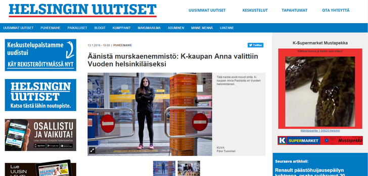 K-Kaupan Anna valittiin vuoden helsinkiläiseksi! | Äänistä murskaenemmistö: K-kaupan Anna valittiin Vuoden helsinkiläiseksi