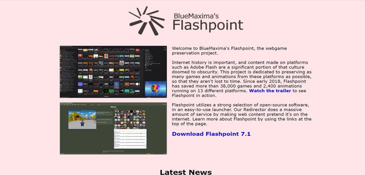 Bluemaxima Flashpoint | Palvelu joka on kerännyt talteen 36 000 Flash peliä jälkipolville, Flash tekniikan tuki tulee poistumaan kokonaan selaimista joten projekti on sinänsä merkittävä osa Webin historiaa